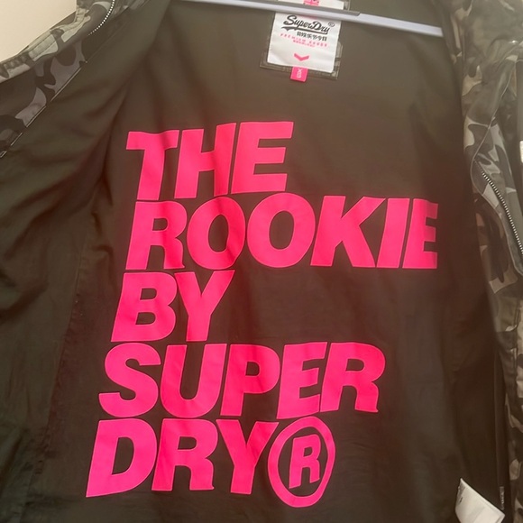 SUPERDRY THE ROOKIE MILITARY JACKET PARKA CAMOUFLAGE ADJUSTABLE GREEN XS - Picture 6 of 17